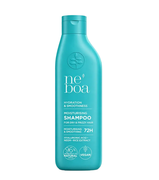 Neboa Shampooing Hydratant & Lissant – Cheveux Secs et Frisottés