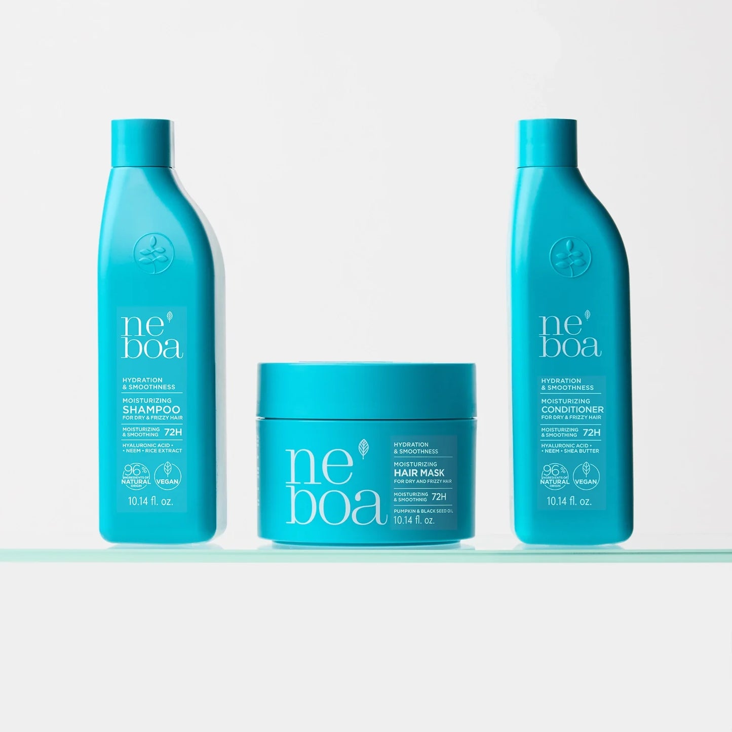 Neboa Shampooing Hydratant & Lissant – Cheveux Secs et Frisottés